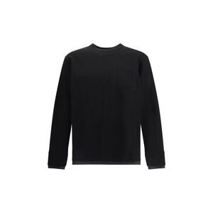 Sacai Pocket Tee Long Sleeve Men Black T-Shirts